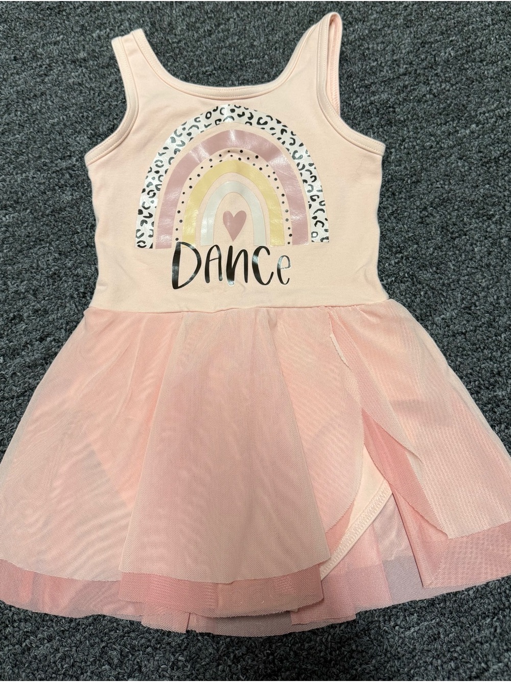 Weissman Pink and Cream Rainbow Leotard